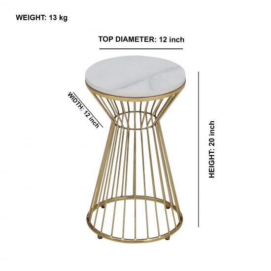 Side Table (IRON & MARBLE)