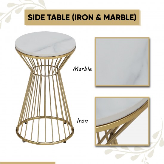 Side Table (IRON & MARBLE)